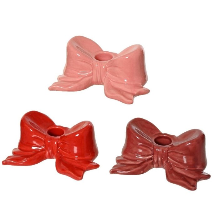 PORTACANDELE FIOCCO 3 ASSORTITI H.5.6